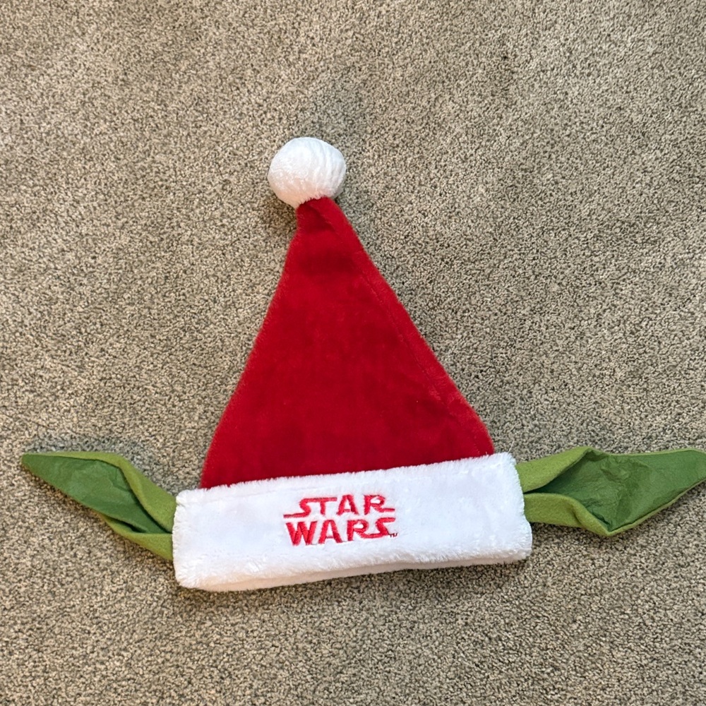 Star Wars Red and White Hat with Green Yoda Ears